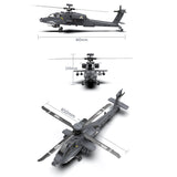 YU XIANG F11-S AH64 1/32 Scale 2.4G 6CH RC Dual-axis Co-drive Flybarless 6G/3D Stunt Apache GPS Helicopter - Razordon