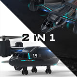 LMRC V-22 2.4G 6CH Land/Air Dual-Mode Scale RC Helicopter Model with Optical Flow Positioning, Altitude Hold RTF - RAZORDON