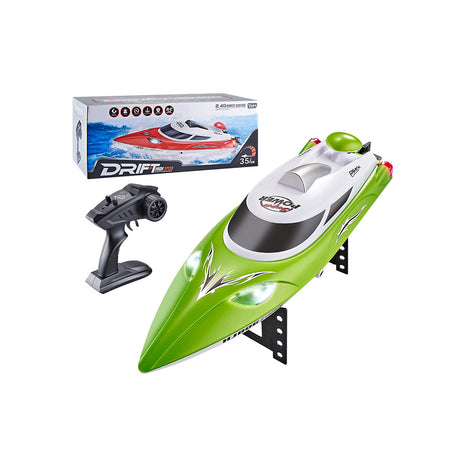 35KM/H High-Speed RC Boat – 2.4GHz RTR RC Boat with LED Lights & Self-Righting