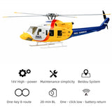 FLYWING BELL-412-V4 470-Class 2.4G 6CH Scale GPS RC Military Helicopter Model - Razordon