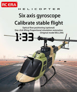 RC ERA C138 1/33 스케일 BELL 206 헬리콥터 2.4G 6CH 싱글 로터 자이로스코픽 비행 항공기 모델 