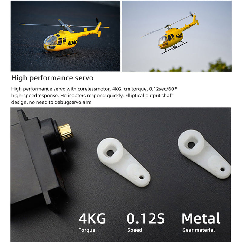 SPYMINNPOO Hélice de helicóptero RC, hélice de cola de helicóptero de plástico fácil de instalar estable RC helicóptero Rotor Blade para FlyWing FW450 V3