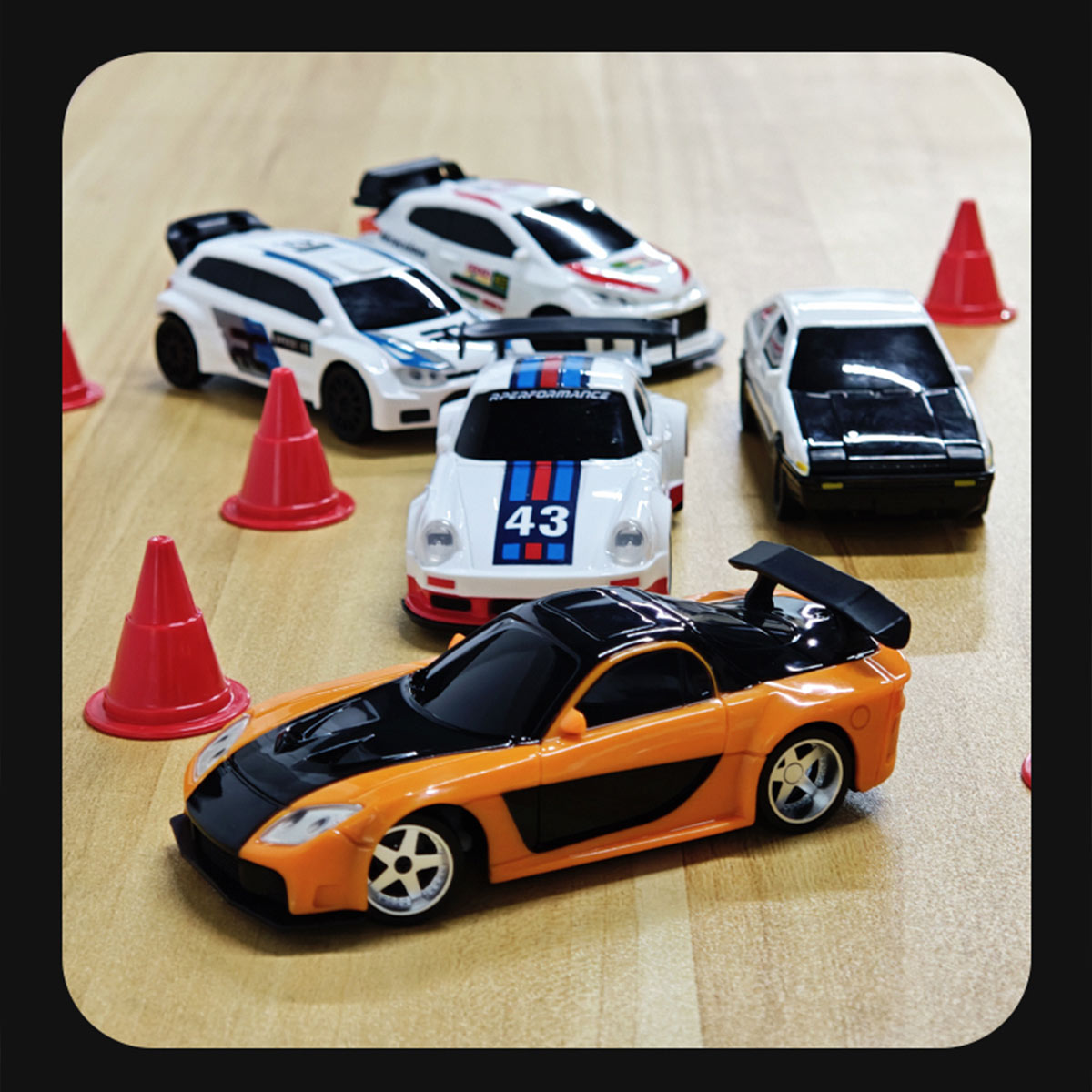 1/43 Scale 2.4G Full-Proportional Mini Electric RC Drift Racing Car Model with LED Lights - Razordon