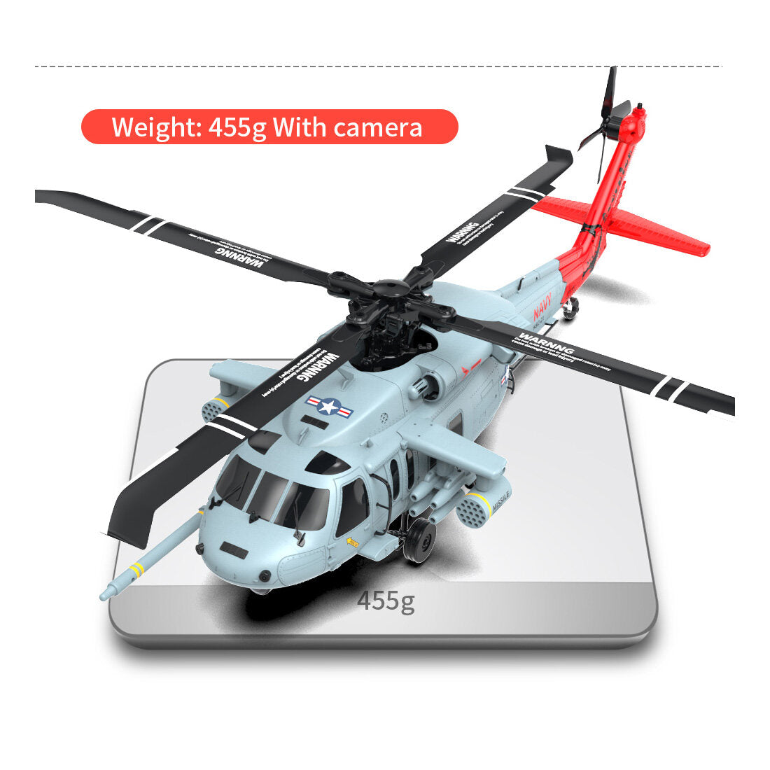 YU XIANG F09-H SH60 Seahawk 8CH RC Helicopter 1/47 Scale 2.4G Dual Brushless DD 6G/3D Stunt Copter Model (Include FC&GPS/RTF Version)