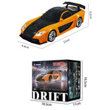 1/43 Scale 2.4G Full-Proportional Mini Electric RC Drift Racing Car Model with LED Lights - Razordon