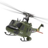 YU XIANG F07/F07-V 1/34 Scale UH-1 Huey 2.4G 6CH Brushless Direct-Drive 6G Flybarless RC Helicopter Model (RTF Version/Mode1/Mode2)