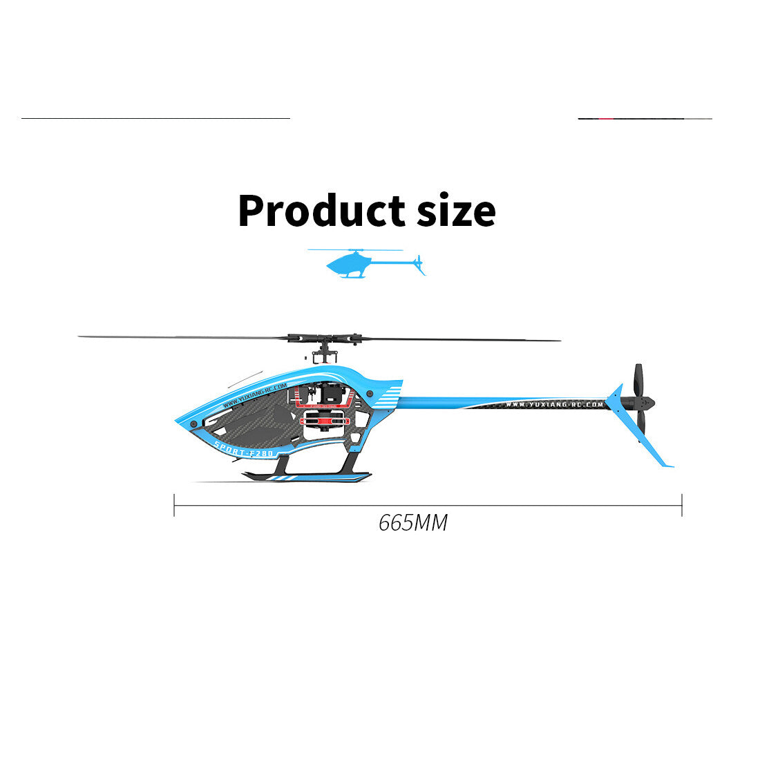 YU XIANG F280 2.4G 6CH RC Bürstenloser Direktantrieb 3D/6G Stunt-Hubschrauber RTF-Modell