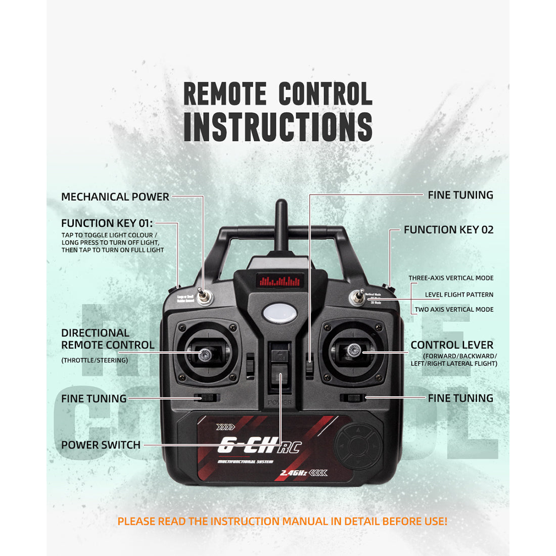 2.4G 8CH RC Stunt Airplane Model - RAZORDON