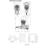 EPHIL X-20cc-R 스파크 플러그 2행정 단일 실린더 가솔린 엔진 모델 고정익 항공기 모델용