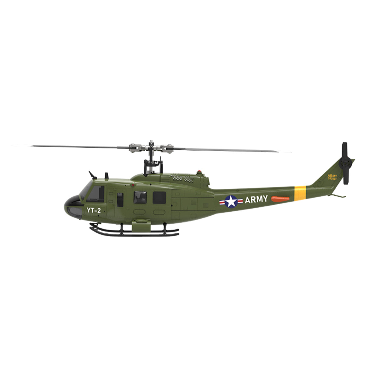 YU XIANG F07/F07-V 1/34 Scale UH-1 Huey 2.4G 6CH Brushless Direct-Drive 6G Flybarless RC Helicopter Model (RTF Version/Mode1/Mode2)