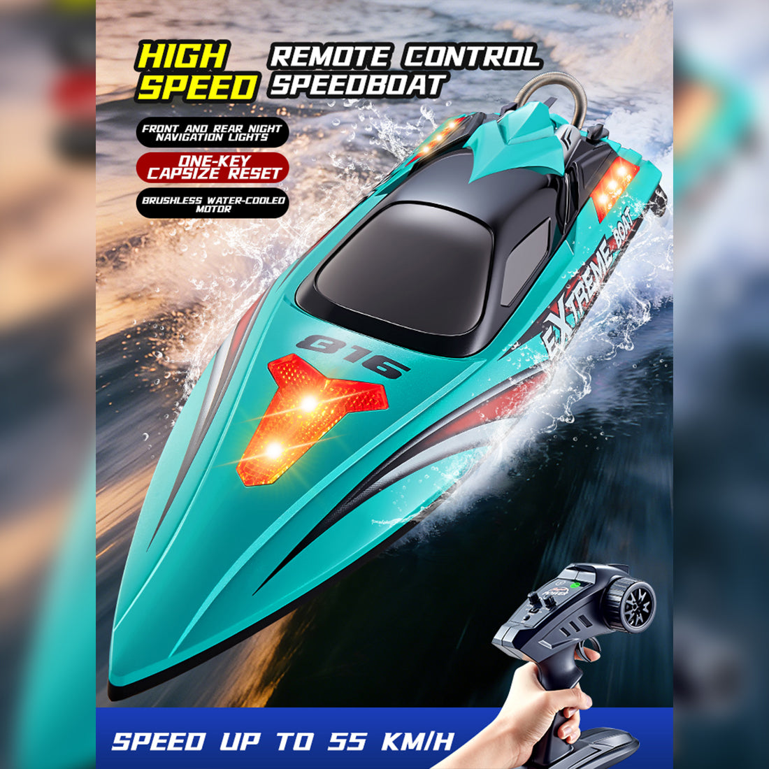 55KM/H High-Speed RC Racing Boat – RAZORDON