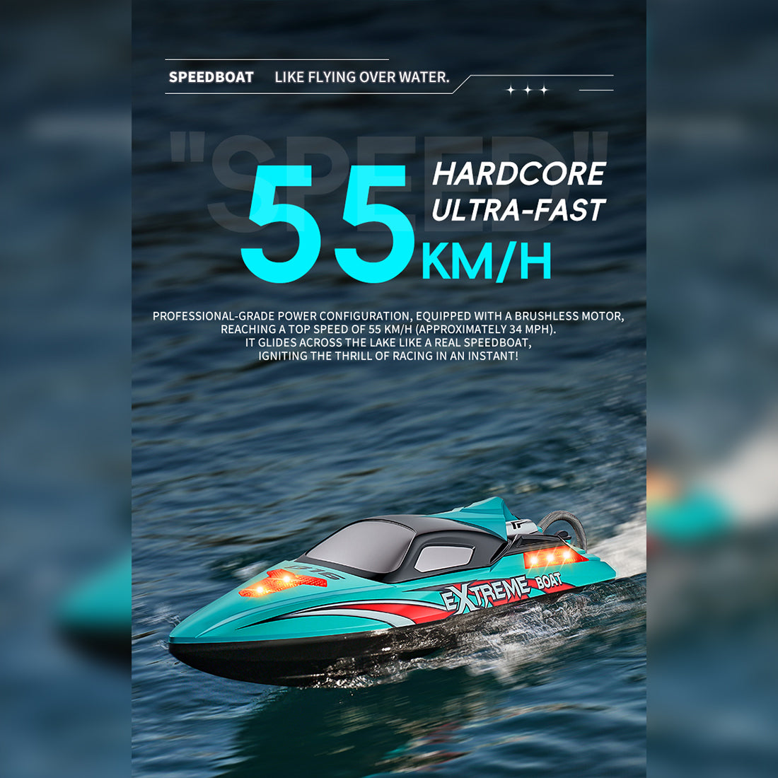 55KM/H High-Speed RC Racing Boat – RAZORDON