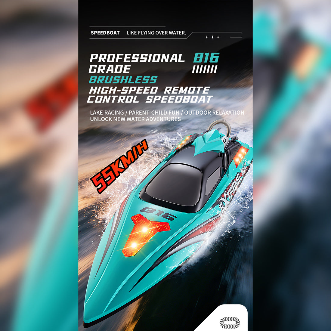 55KM/H High-Speed RC Racing Boat – RAZORDON