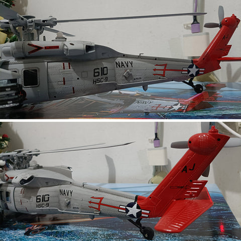 YU XIANG YXZNRC F09-S 1/47 2.4G 6CH Aircraft Dual Brushless Direct Drive 6G/3D Stunt Helicopter Model