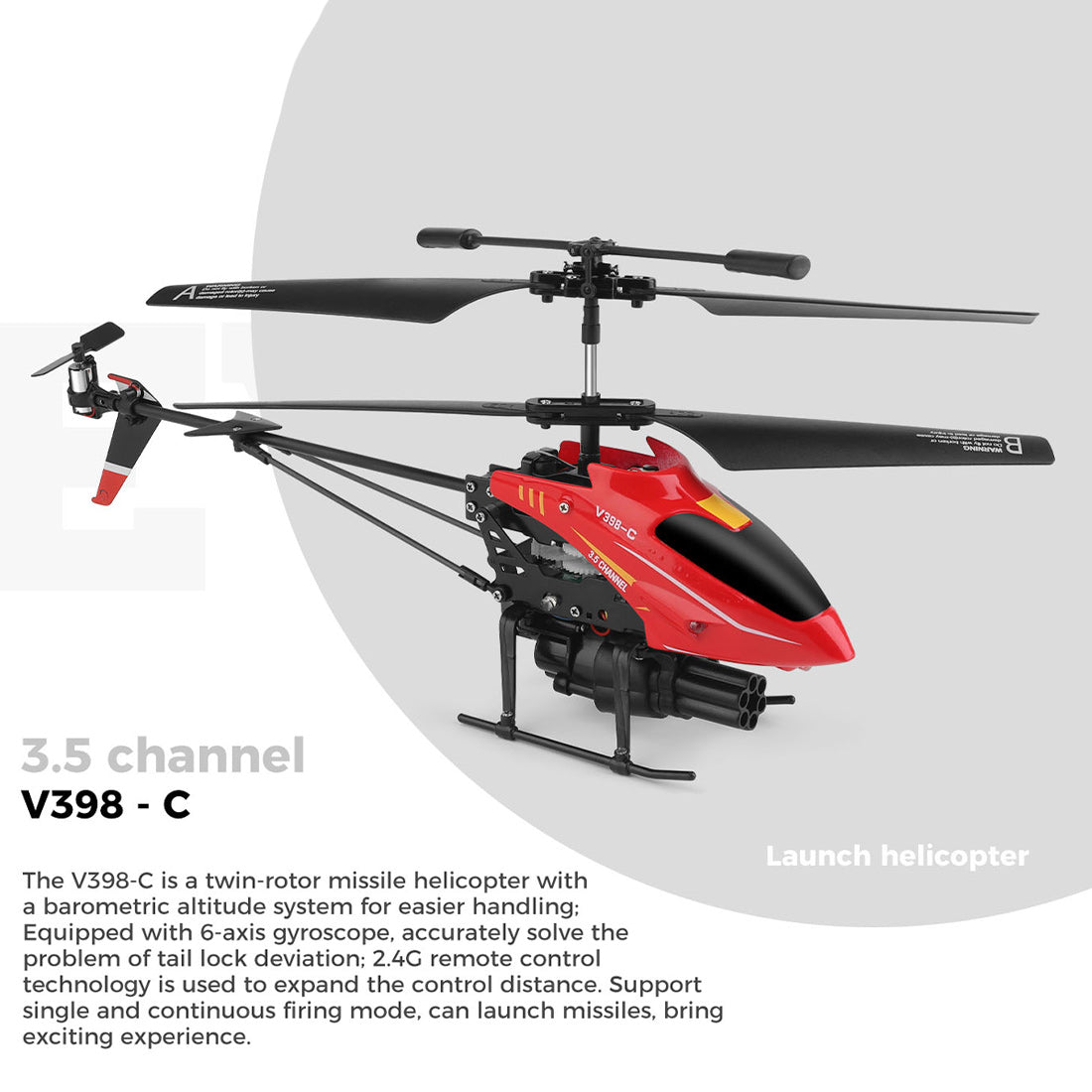 WL V398-C Missile Aircraft RC Helicopter - Razordon