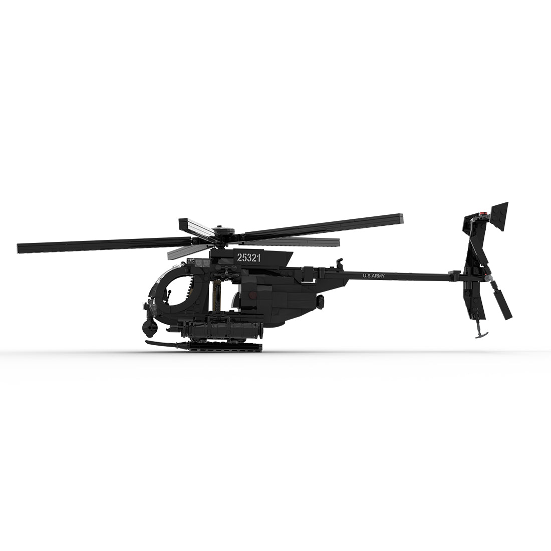 MOC-88275 MH-6 Little Bird Helicopter Model Building Blocks Set