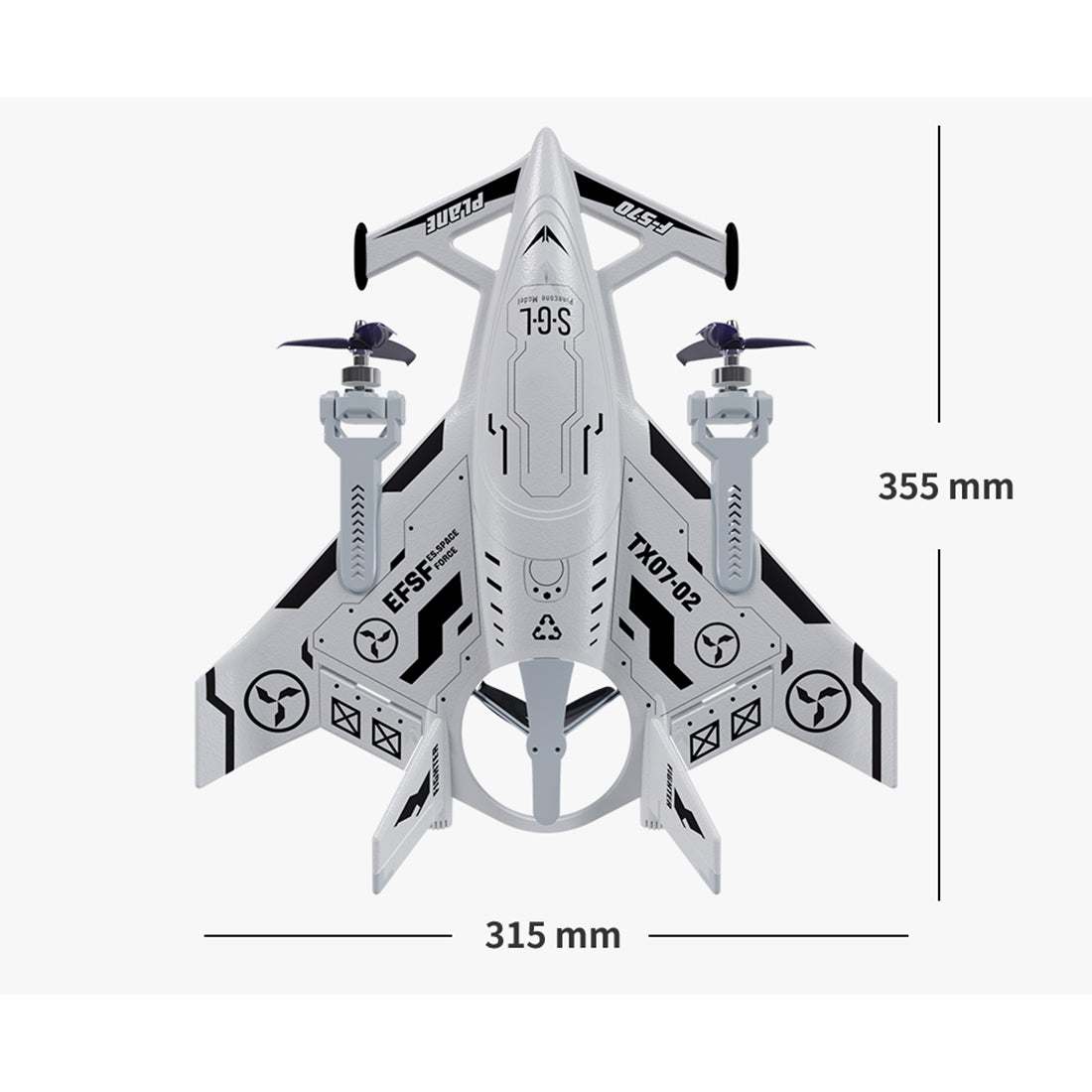 2.4G 8CH RC Stunt Airplane Model - RAZORDON