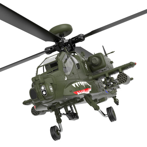 YU XIANG F11 AH60 Apache 1/32 Ratio 2.4G Remote-controlled Dual-axis Co-drive without Ailerons 6G/3D Stunt Military RC Helicopter Model--razordon