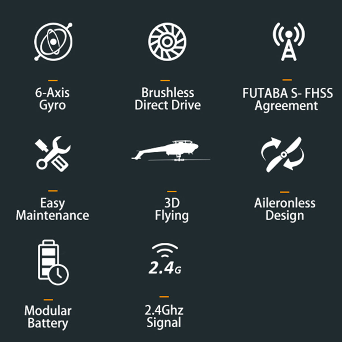 YU XIANG F07/F07-V 1/34 Scale UH-1 Huey 2.4G 6CH Brushless Direct-Drive 6G Flybarless RC Helicopter Model (RTF Version/Mode1/Mode2)