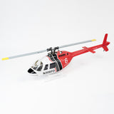 FLYWING Bell-206-V3 470-Class RC Helicopter Model 2.4G RC 6CH Electric Airplane with Model 1 & Model 2 Switchable(RTF Version)