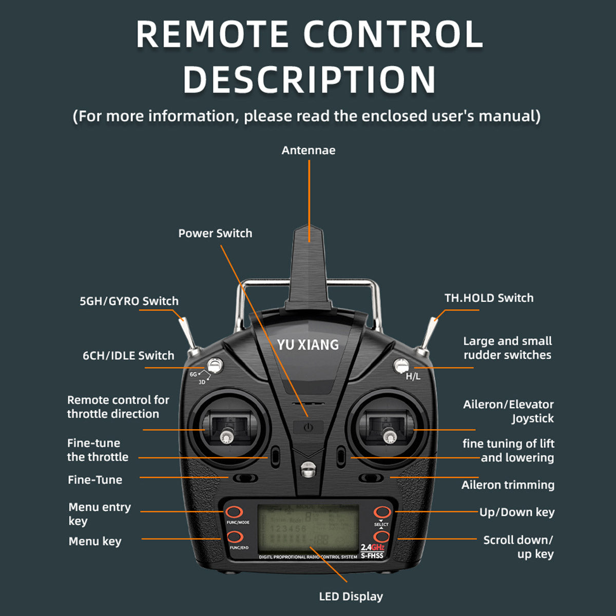 YU XIANG F07/F07-V 1/34 Scale UH-1 Huey 2.4G 6CH Brushless Direct-Drive 6G Flybarless RC Helicopter Model (RTF Version/Mode1/Mode2)