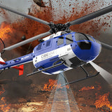 C186MAX BO105 Gunship Aircraft 2.4G RC 4CH Single Flybarless Helicopter Toy - RAZORDON