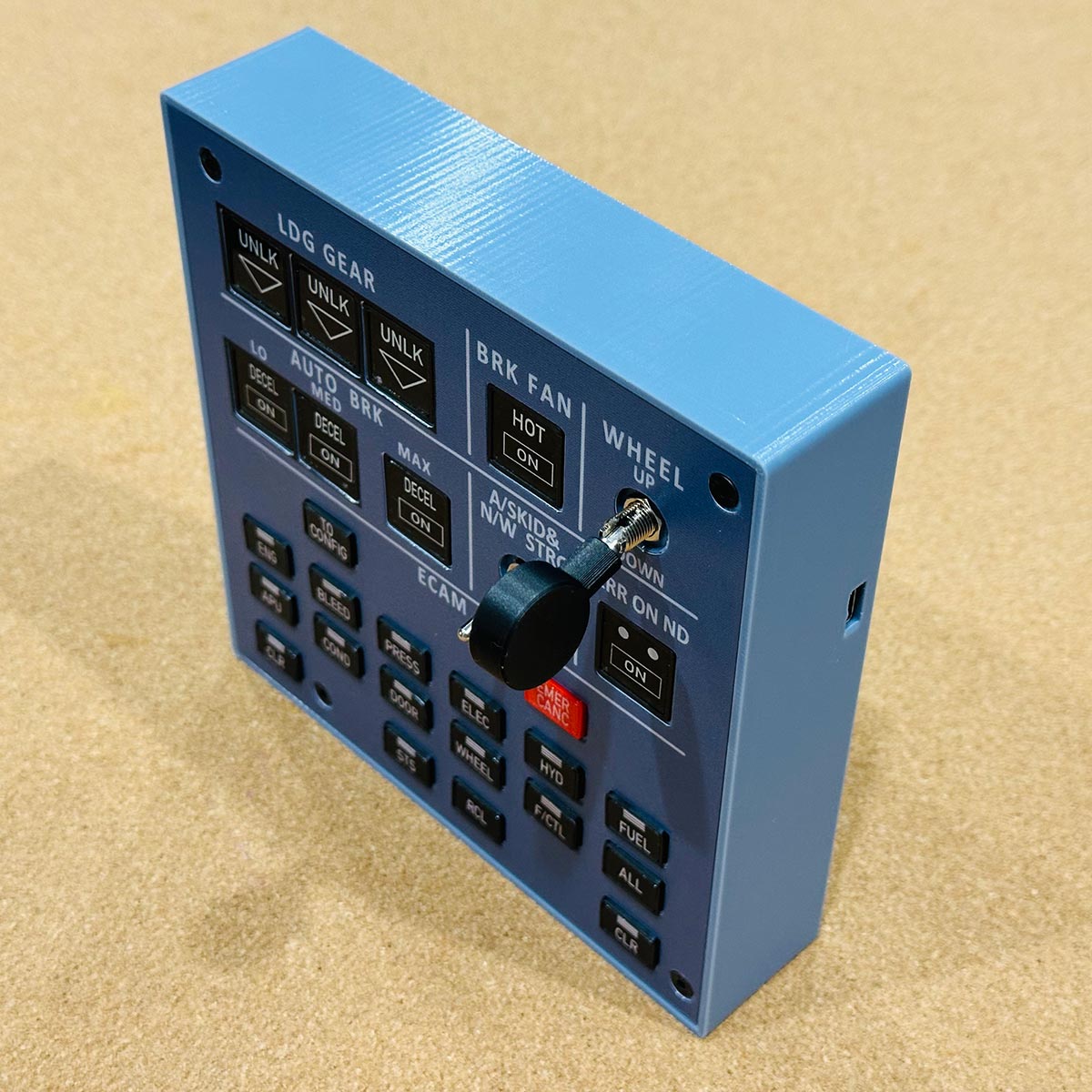 Rowsfire A103 A32X/A31X/A350/XECAM HOME COCKPIT Landing Gear Indicator Integrated Panel  - RAZORDON
