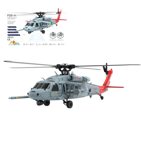 YU XIANG F09-H SH60 Seahawk 8CH RC 헬리콥터 1/47 스케일 2.4G 듀얼 브러시리스 DD 6G/3D 스턴트 헬리콥터 모델(FC&amp;GPS/RTF 버전 포함)