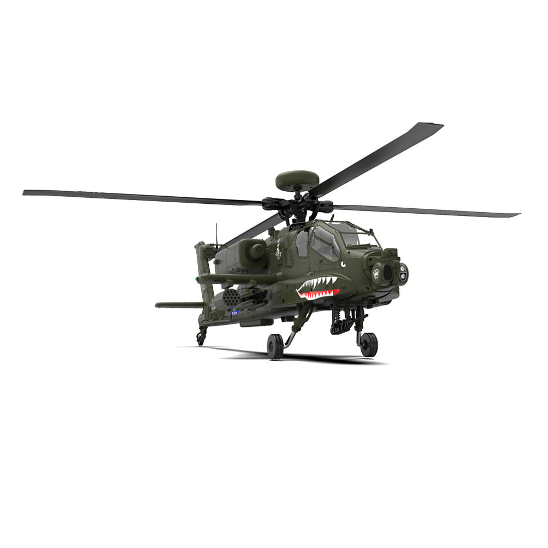 YU XIANG F11 AH60 Apache 1/32 Ratio 2.4G Remote-controlled Dual-axis Co-drive without Ailerons 6G/3D Stunt Military RC Helicopter Model--razordon