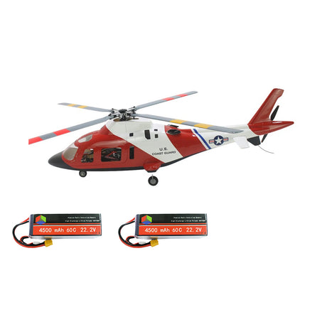 FLISHRC Agusta A109 500-Class 2.4G 6CH Scale RC Helicopter Model with L7 Flight Controller and 4-Mode Positioning GPS RTF