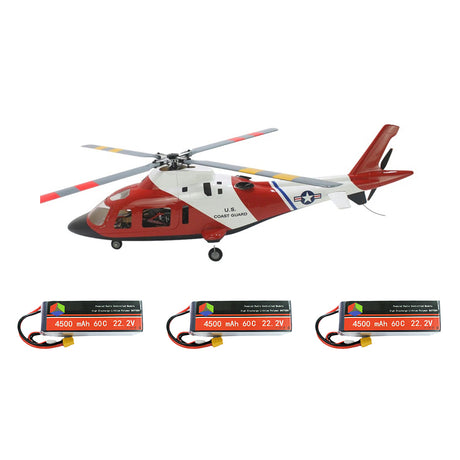 FLISHRC Agusta A109 500-Class 2.4G 6CH Scale RC Helicopter Model with L7 Flight Controller and 4-Mode Positioning GPS RTF