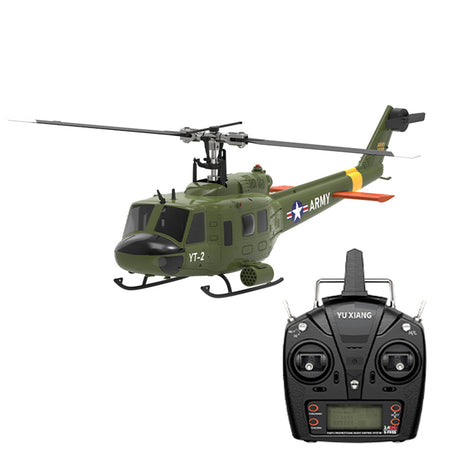 YU XIANG F07/F07-V 1/34 Scale UH-1 Huey 2.4G 6CH Brushless Direct-Drive 6G Flybarless RC Helicopter Model (RTF Version/Mode1/Mode2)