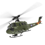 YU XIANG F07 1/34 Scale UH-1 Huey 2.4G 6CH Brushless Direct-Drive 3D/6G Flybarless RC Helicopter Model with Optical Flow Positioning (RTF Version/Mode1/Mode2) razordon