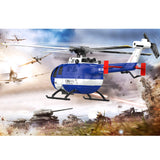 C186MAX BO105 Gunship Aircraft 2.4G RC 4CH Single Flybarless Helicopter Toy - RAZORDON