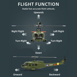 YU XIANG F07/F07-V 1/34 Scale UH-1 Huey 2.4G 6CH Brushless Direct-Drive 6G Flybarless RC Helicopter Model (RTF Version/Mode1/Mode2)