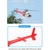 FLYWING Bell-206-V3 470-Class RC Helicopter Model 2.4G RC 6CH Electric Airplane with Model 1 & Model 2 Switchable(RTF Version)