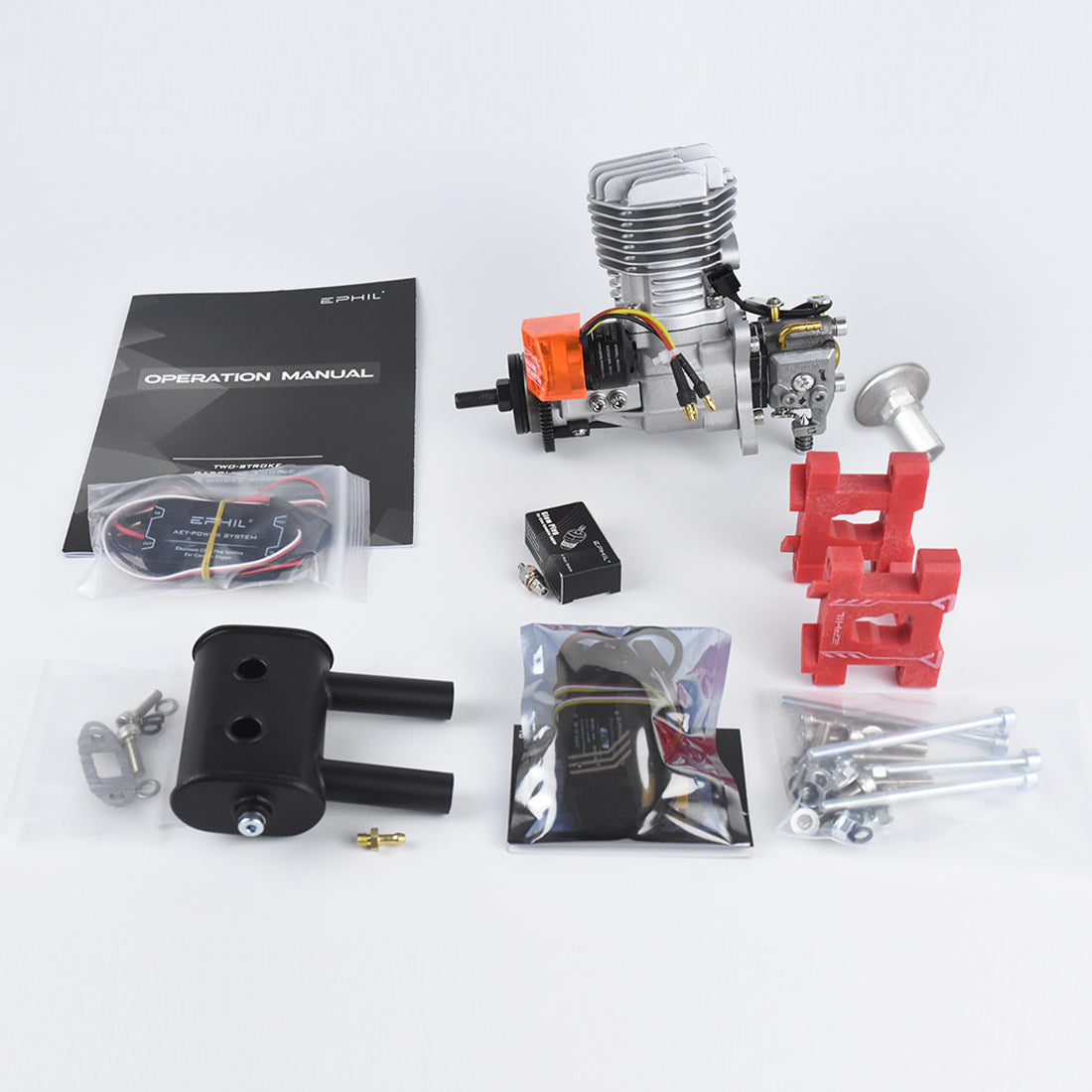 EPHIL XG-20cc-R Pro Electric Starter Two-Stroke Single Cylinder Rear E ...