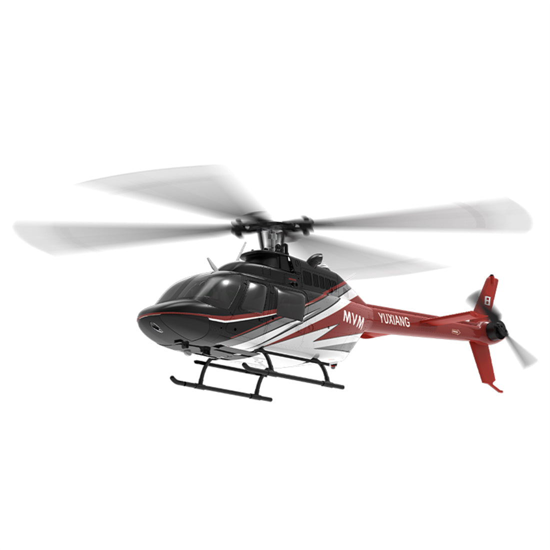 YU XIANG F08 1/27 Scale Bell 206 2.4G 6CH Brushless Direct-Drive 3D/6G Flybarless RC Helicopter Model with Optical Flow Positioning (RTF Version/Mode1/Mode2) razordon