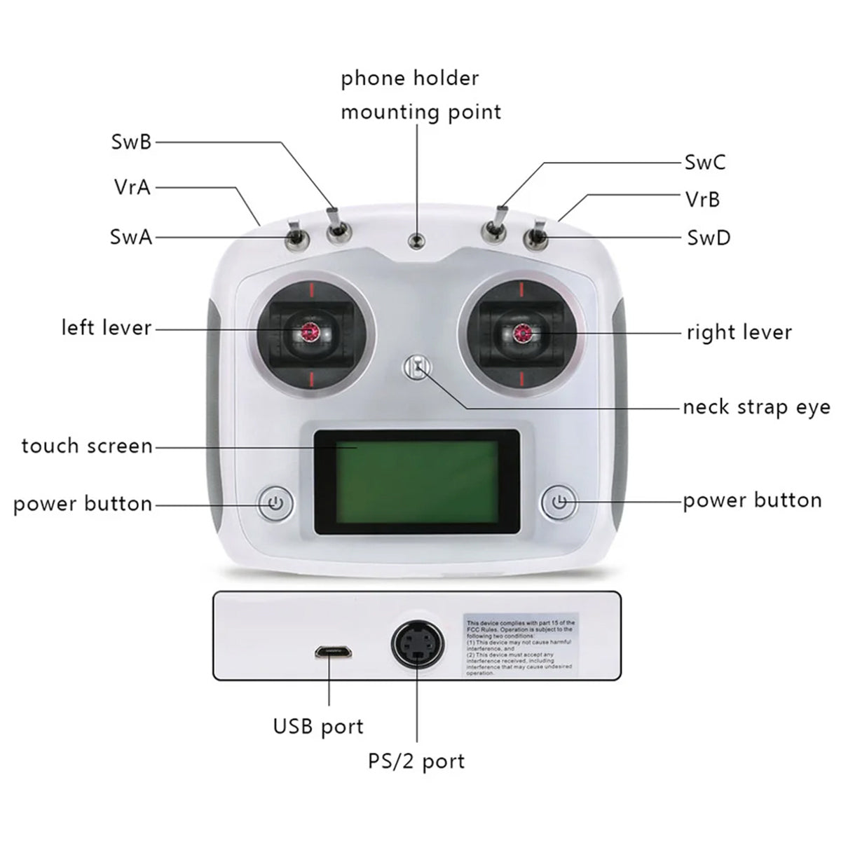 FLYWING fs-i6s+iA6B 10CH Remote Controller with Receiver