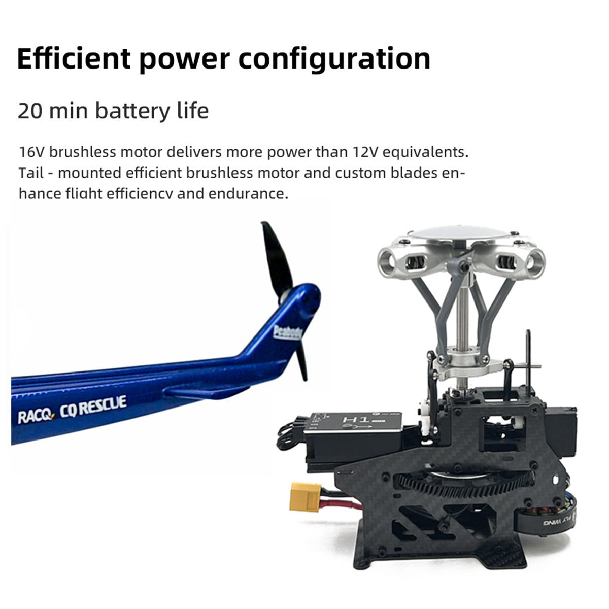 FLYWING BELL-412-V4 470-Class 2.4G 6CH Scale GPS RC Military Helicopter Model - Razordon