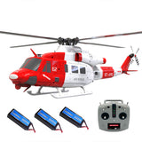 GOOSKY E2 UH-1Y 2.4G 6CH RC Helicopter Brushless Direct Drive Scale Model with LiDAR Positioning GPS Version Rescue Livery RTF (MODE1/MODE2 Switchable)