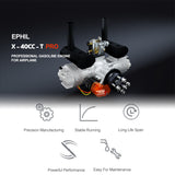 EPHIL X-40cc-T Pro Electric Starter Twin-cylinders Two-Stroke Horizontally Opposed Gasoline Engine Model for Fixed-Wing Aircraft Models - RAZORDON