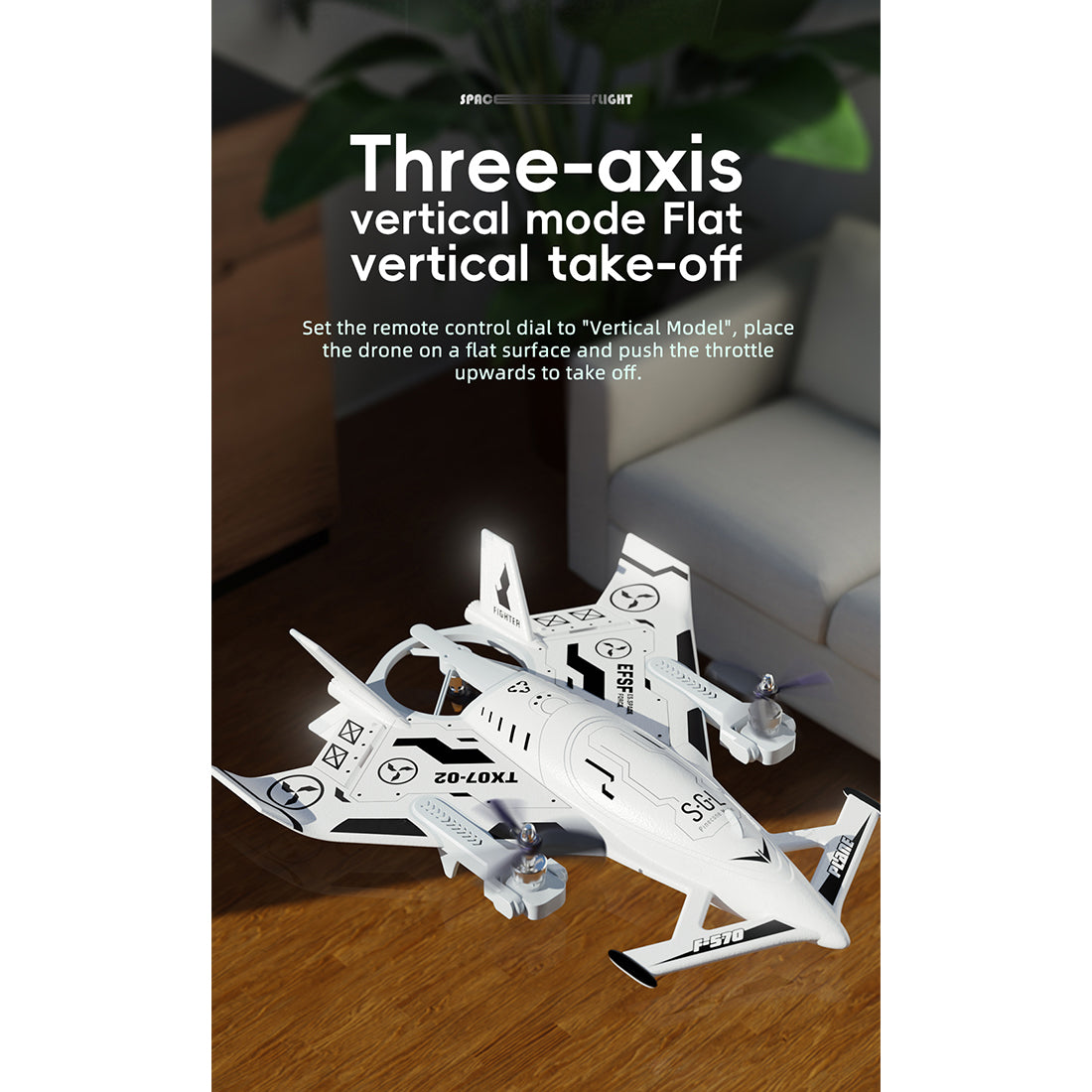 2.4G 8CH RC Stunt Airplane Model - RAZORDON