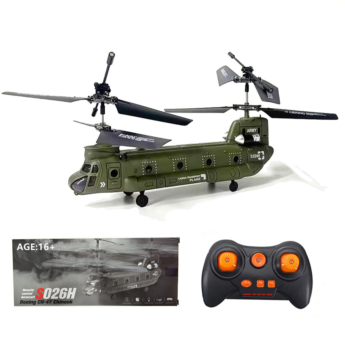 S026H Dual-Rotor Transport Aircraft 2.4G RC 3CH Dual-Rotor Aerocraft Model