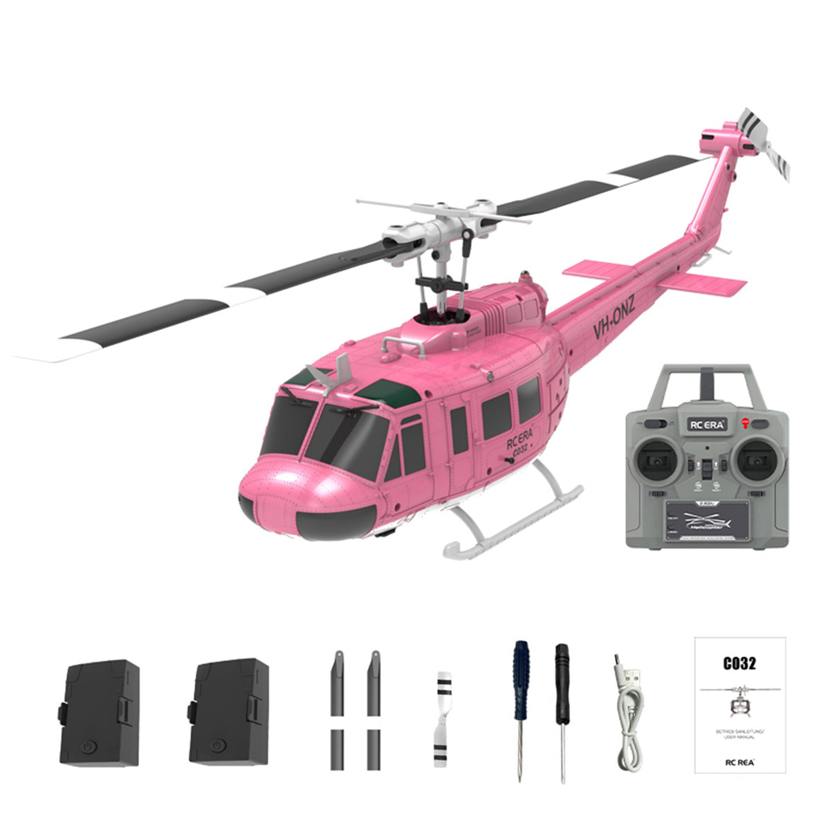 C032 UH‑1 Huey RC Helicopte–1/48 Scale, 6‑CH,RTF&Altitude Hold