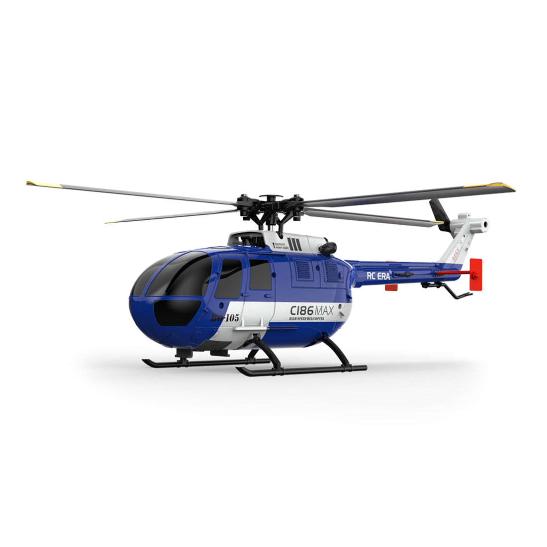 C186MAX BO105 Gunship Aircraft 2.4G RC 4CH Single Flybarless Helicopter Toy - RAZORDON