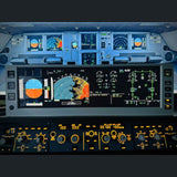 Rowsfire A108 A32X/A35X/A38X PFD ND ECAM EWD 4-in-1 Flight Display Panel - RAZORDON