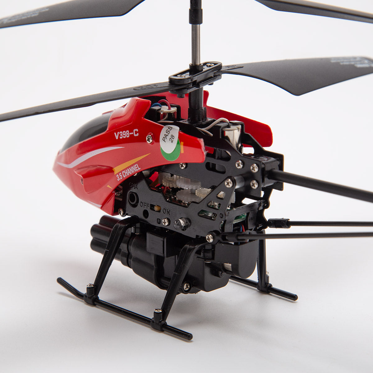 WL V398-C Missile Aircraft 2.4G 4CH Dual-Blade RC Helicopter With Adjustable Left/Right Hand Throttle - RAZORDON