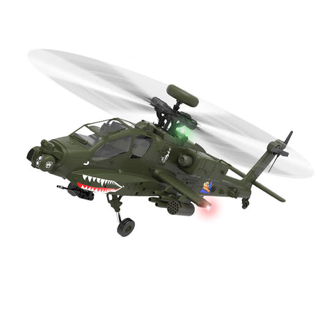 YU XIANG F11 AH60 Apache 1/32 Ratio 2.4G Remote-controlled Dual-axis Co-drive without Ailerons 6G/3D Stunt Military RC Helicopter Model--razordon