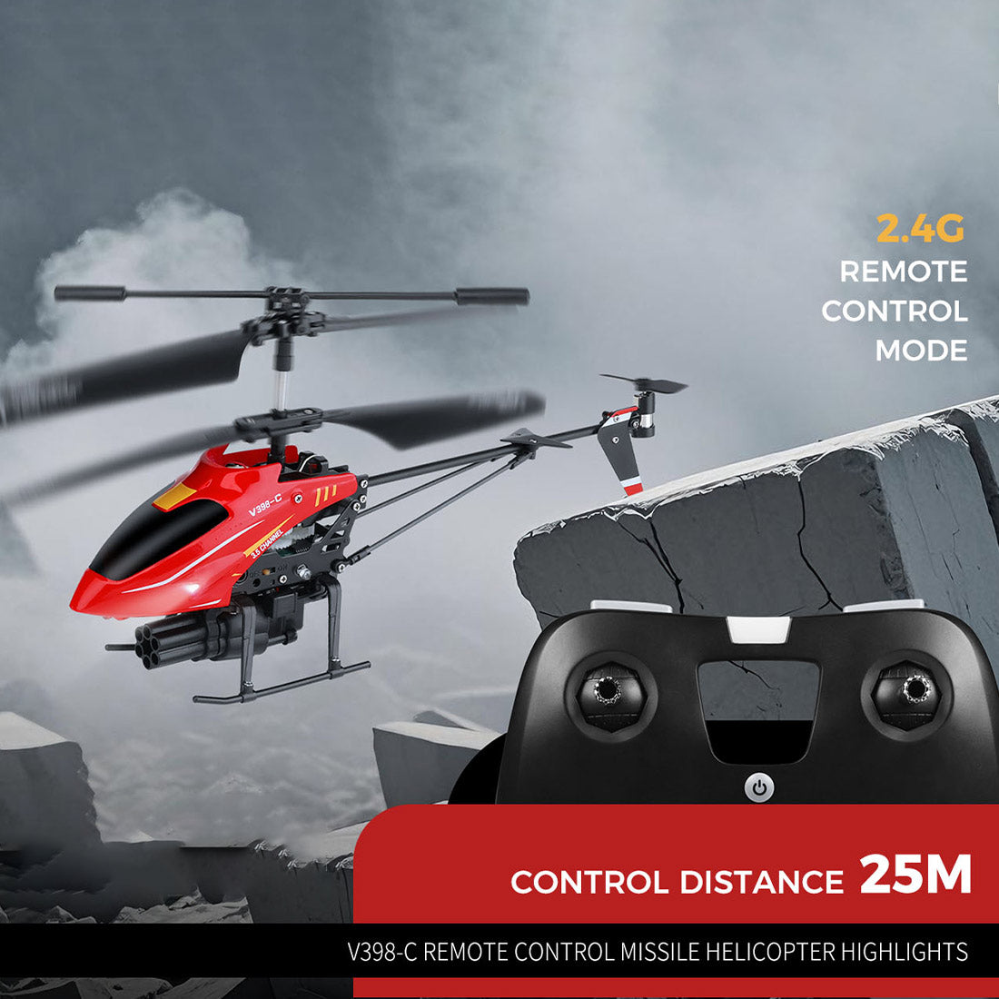 WL V398-C Missile Aircraft RC Helicopter - Razordon